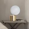 Lampes de table Lampe en métal moderne Loft Décor Chevet LED Salle à manger Chambre Cuivre Lumière avec support E27 Couleur en laiton