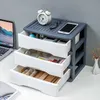 A4 Paper Organizer Drawer Storage Box Multi-functional File Cabinet Pen Pencil Holder for Office Desktop Tool