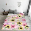 Dekens flanellen deken Zonnebloem Daisy Light Dunne Mechanische Was Warm zachte worp op Bafe Bed Travel Patchwork