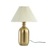 Table Lamps Simple Desktop Lamp El Room Pleated Desk For Home Bedroom Dining Bedside Lighting Atmosphere Decorate