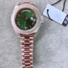 St9 Steel News Мужские часы с зеленым циферблатом, автоматическая механика, 41 мм, сапфировое стекло, мужские часы из нержавеющей стали, золотые наручные часы Everose