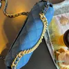 Diseñador-77 Bolso de moda para mujer Bolso bandolera con cadena Simple Azul Cinturón de moda Caja de cuero de pequeña capacidad Mini bolso de mujer