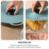 Contenitori per cucina 1pc Utensili per coperchi per contenitori per alimenti con coperchio elasticizzato per aspirazione in silicone