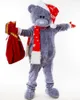 Wedding Teddy Bear Mascot Kostuum Kerstfeest Spelpak Carnaval Adult New Bear Mascot met rode jurken