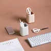 Nouveau rangement de bureau créatif multifonctionnel mignon carré porte-stylo fournitures de bureau Simple et frais en plastique