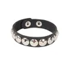 Pulseiras de link 2022 pulseira de couro PU Punk ajustável GOTH GOTH GOTHIC BURDLE BURDLE PARTILHA PARA MAN MULHER