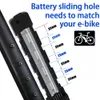 48V 21AH 36V 18AH 52V POLLY E-BAKNING Downtube Batteri Li-ion 18650 Celler Ebike Electric Bicycle f￶r 500W 750W 1000W MOTOR 30A BMS