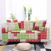 Chair Covers Colorful Block Pattern Elastic Plaid Slipcover Single Sofa Bed Cover Stretch Sectional Couch For Living Room Armchair