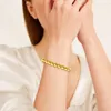 Braccialetti di collegamento Bracciale con perline rotonde da uomo 4mm 6mm 8mm Acciaio inossidabile Catena color oro Per donne Adolescenti Gioielli da polso unisex Regali
