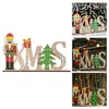 Décorations de Noël 1PC Décoration Bois Noyer Soldat Lettre Ornement pour