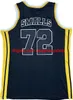 Bad Boy #72 Biggie Movie Black Basketball Jersey zszyte S-5xl