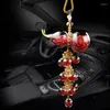 Interieurdecoraties Automobile Hangende ornament Crystal Cars Gerwee Coche Colgante Decoratie Glass Pendant Bloem in een fles