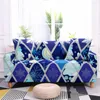 Stoelbekleding Geometrie Sofa Cover Voor Woonkamer Elastische Stretch Couch 3D Plaid Gedrukt Hoes Protector 1/2/3/4 Zits