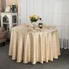 Nappe de table 300/320cm nappe ronde carrée en Polyester Jacquard couverture de salle à manger épaisse pour les événements de fête de mariage El Banquet