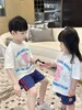 Ensembles de vêtements pour enfants enfant en bas âge garçons et filles vêtements à manches courtes t-shirt shorts enfants 2 pièces costume coton été bébé survêtements