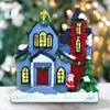 Kerstdecoraties LED RESIN Scene Village Huizen Town Batterij Operate ornamenten Cabin Tiny Snow Collec