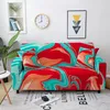 Stoelbedekkingen Stretch Sofa Cover voor woonkamer kleurrijk kleurpatroon elastische slipcover combinatie hoekbank 1/2/3/4 zeur