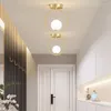 Plafondlampen Noordse LED Licht Home Aisle Corridor Restaurant Slaapkamer Mantelkamer Wedergeboel Golden Lamp