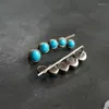 Stud Earrings Bohemian Natural Blue Beads Stone Summer Beach Women Jewelry Single Row Earring Set