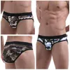 Calzoncillos Ropa interior para hombres U Bolsa convexa Sexy Camuflaje Deportes Transpirable Calzoncillos absorbentes de sudor