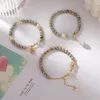 Bracelets de charme vsnow Bracelete de pérola de cristal de círculo de estilo chinês para mulheres Design Projeto de miçangas Acessórios de jóias