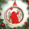 Christmas Decorations Ornaments Wooden Tree Hanging Tags Pendant Embellishments Crafts Decor Year 2022 Navidad#50