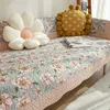Pokrywa krzesełko w stylu koreańskim mała kwiatowa sofa sofa okładka nie poślizgowa kanapa poduszka na ręczniki narożne maty ręczniki geometryczne
