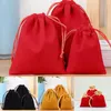 Geschenkomschakel 3 stks/set Drawstring Velvet Sachet Zakken Kleine formaat Sieraden Display Packing Bags 7x9/10x12/12x15cm