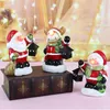 Decorações de natal boneca com luz led papai noel boneco de neve elk pernas longas árvore de natal pendurado crianças brinquedo ano presente ornamentos #50