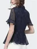 여자 블라우스 4XL 여성 봄 여름 셔츠 레이디 패션 캐주얼 짧은 슬리브 턴 다운 칼라 꽃 인쇄 blusas tops2264