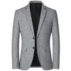 Costumes pour hommes Blazers for Men Solid Veste Fashion Slim Casual Coats Handsome Masculino Business Vestes de mariage