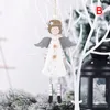 Christmas Decorations Decoration Wooden Angel Doll Holiday Baubles For Fireplaces Windows Car Bar Decor Xmas Tree Pendant Ornament