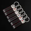 300 Pçs/lote ANEL CHAVE APTO PARA MERCEDES AUDI SLINE VW R R32 MSPORT CHAVEIRO DE COURO DE CARBONO Chaveiro