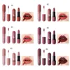 6pcs Cargo Lucidalabbra con trucco per le labbra Velluto a lunga durata ad alto pigmento Nude Tinta impermeabile Set di mini rossetti per caramelle