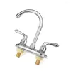 Kitchen Faucets Modern Chrome Cold Water Double Sink Mixer Tap Bathroom Basin Faucet