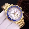 luxury watch Master II 44mm automatic mechanical men stainless steel watches Yellow Gold sweeping model 116688 Self-winding2964