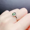 Bagues de cluster KJJEAXCMY Fine Bijoux 925 Sterling Silver Incrusté Pierre Naturelle Diopside Lady Femme Femme Cristal Bague Support Test