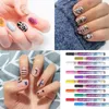 Nail Art Kits 3D Stifte Set 0,7 mm Spitze 12 Farben Doodle Make-up Versorgung Stift Kit für Blumenmalerei Muster