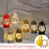 Veilleuses de Noël LED Lampe à huile éolienne Ornement Année 2022 Décoration d'intérieur pour chambre à coucher Jardin Décoration extérieure