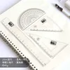 Ins Style Transparent Ruler Set Trowctor Matematic для школьных канцелярских товаров 15/18/20 см. Пластические простые правители