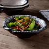 Dinnerware Sets Japanese Irregular Water Pattern Bowl Ceramic Rice Ramen Salad Noodle Soup Restaurant Kitchen Tableware Home