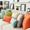 Pillow Square 45 45cm Europe America Style Pure Color Cotton Home Decor Sofa Waist Cusion Car Office Chair Back Throw 18