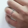 Wedding Rings Korean Platinum Plating Olive Leaf For Women Exquisite CZ Zircon Stone Adjustable Open Ring Bridal Engagement Finger