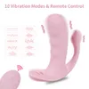 Skönhetsartiklar 3 i 1 trådlösa värme trosor vibrator bärbar dildo g spot clit stimulator vaginal anal orgasm sexiga leksaker för kvinnor