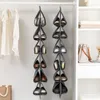 Storage Boxes 12 Pockets Home Bedroom Closet Wardrobe Shoes Organizer Hanging Bag For High-heeled Sneakers Slipper Multigrid