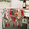 Juldekorationer stickad tyg dukduk matbord kreativt hem dekoration kl￤ upp xmas party dekoration2022