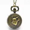 Pocket horloges Figuur American Fashion Cartoon Men Women Quartz ketting ketting hangschade voor herendames