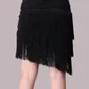 Stage Wear Latin Dance Skirt Tassels Female Adult Practice Costume Fringe Short Skirts Half-length Competition Dresses Wome Dancewear