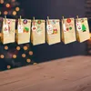 Gift Wrap kersttas met adventkalender Pakbouch Kmas Stickers Santa Wikkel voor Candy Cookie Festival Kinderen kinderen