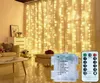 LED -Vorhangschnur Lichter Fernbedienung USBBattery Fairy Light Weihnachten Girlande Hochzeitsfeier f￼r Heimschlafzimmer Fenster Dekor4568949